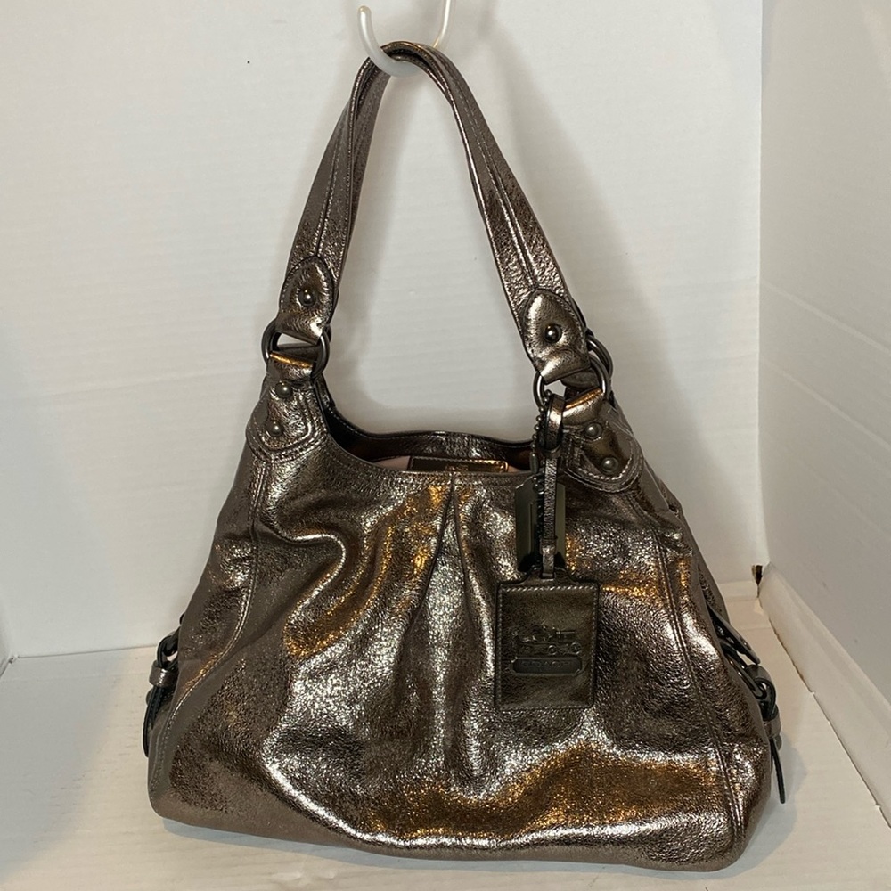 Coach Maggie limited edition metallic leather handbag